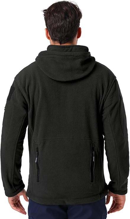 Men's Tactical Fleece Jacket Warm Winter Sport Outdoor Hooded Combat Military Jacket Coat - Ranger Rags