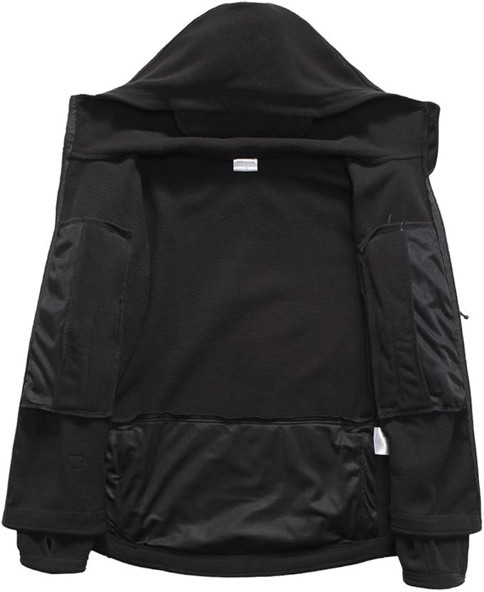 Men's Tactical Fleece Jacket Warm Winter Sport Outdoor Hooded Combat Military Jacket Coat - Ranger Rags