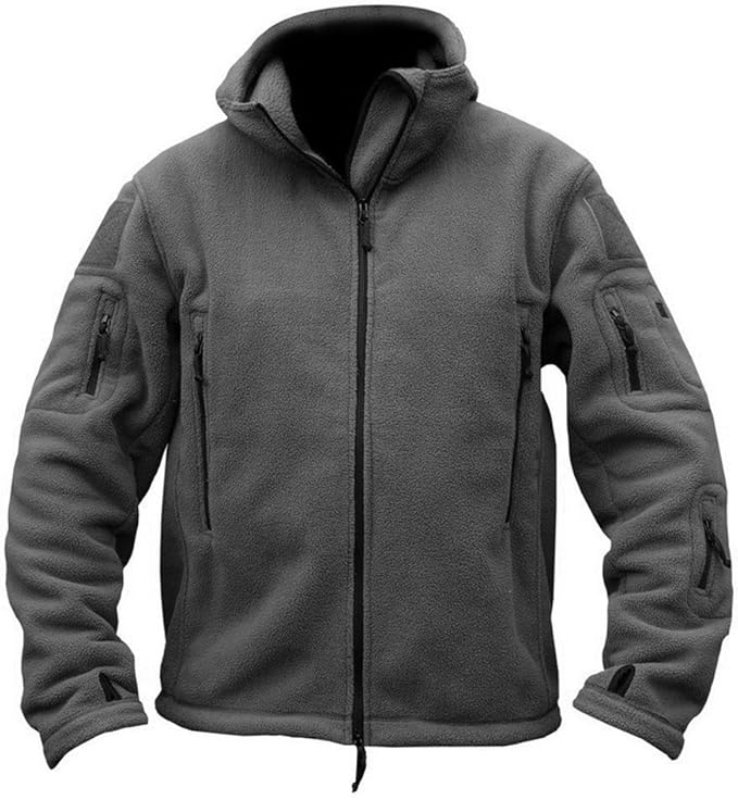 Men's Tactical Fleece Jacket Warm Winter Sport Outdoor Hooded Combat Military Jacket Coat - Ranger Rags