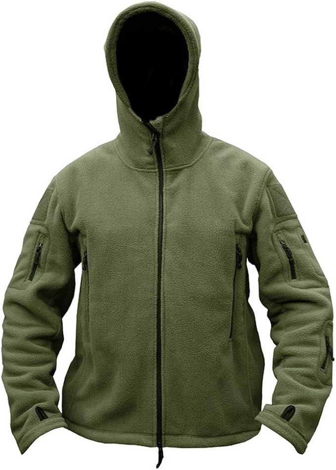 Men's Tactical Fleece Jacket Warm Winter Sport Outdoor Hooded Combat Military Jacket Coat - Ranger Rags