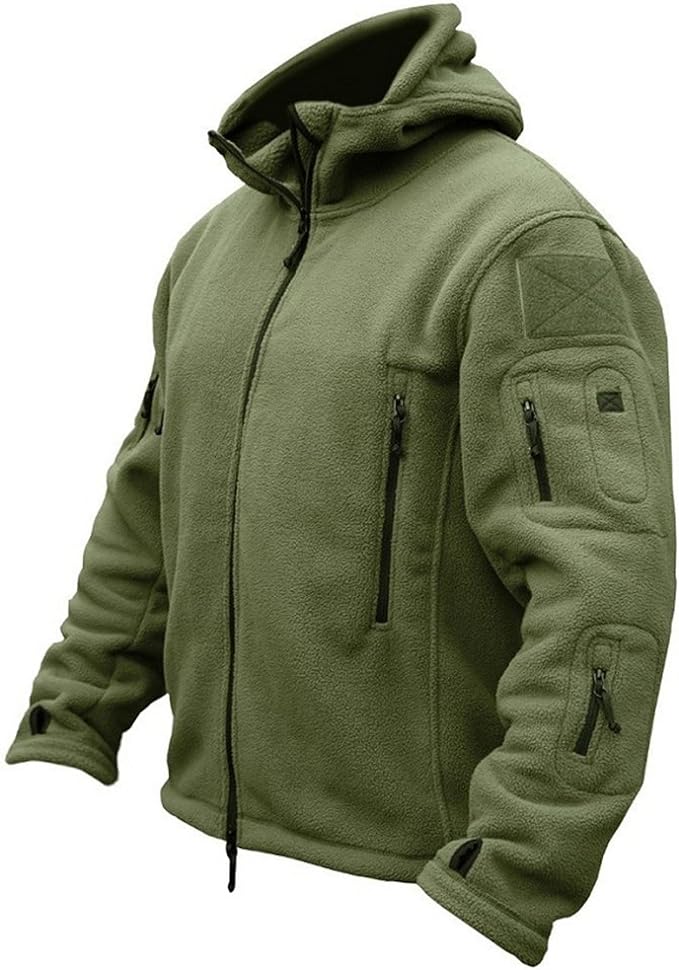 Men's Tactical Fleece Jacket Warm Winter Sport Outdoor Hooded Combat Military Jacket Coat - Ranger Rags
