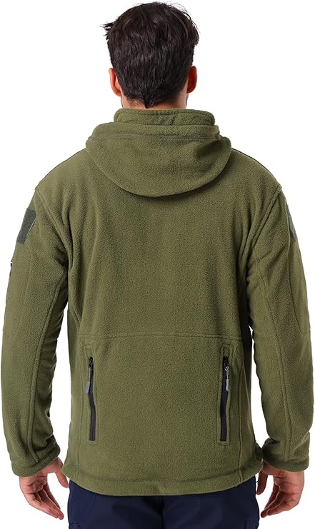 Men's Tactical Fleece Jacket Warm Winter Sport Outdoor Hooded Combat Military Jacket Coat - Ranger Rags