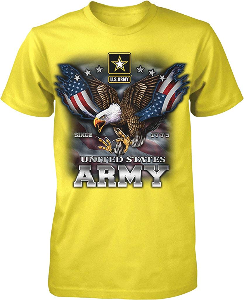 US Army, Since 1775, Eagle with American Flag Wings Men's T-Shirt - Ranger Rags