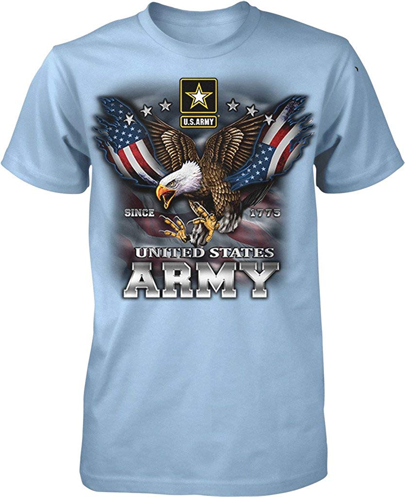 US Army, Since 1775, Eagle with American Flag Wings Men's T-Shirt - Ranger Rags