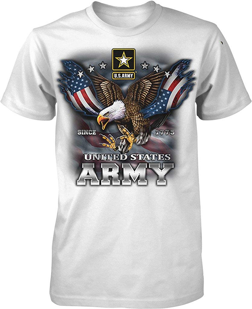 US Army, Since 1775, Eagle with American Flag Wings Men's T-Shirt - Ranger Rags