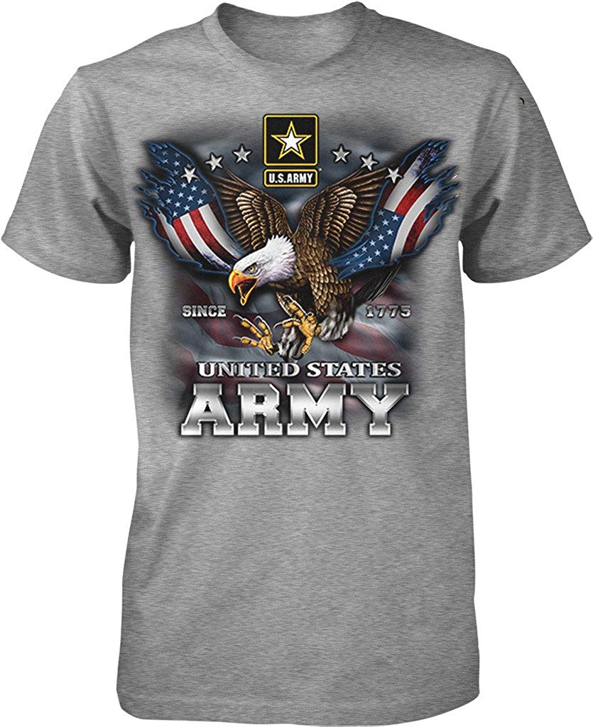 US Army, Since 1775, Eagle with American Flag Wings Men's T-Shirt - Ranger Rags