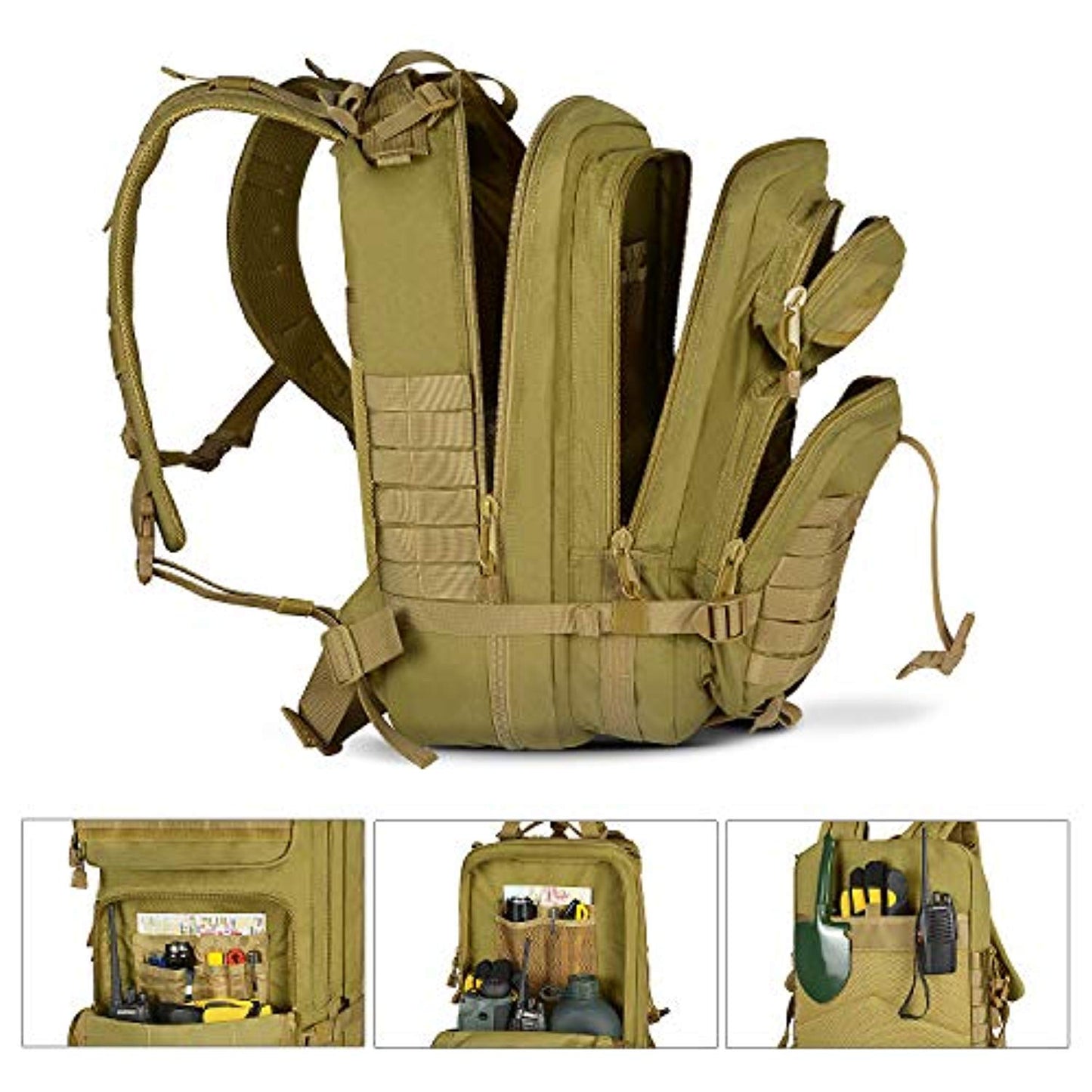 SunsionPro MTB-130 Military Tactical Assault Backpack Molle - Ranger Rags