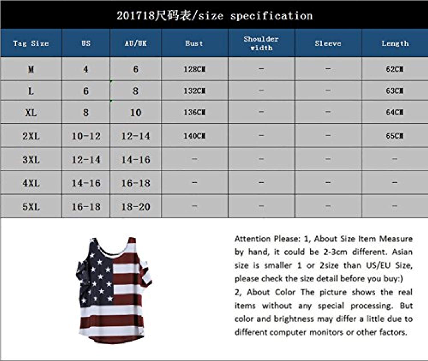 OMONSIM Women's Vogue Shoulder Off Wide Hem Design Top Shirt American Flag T Shirt - Ranger Rags