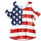 OMONSIM Women's Vogue Shoulder Off Wide Hem Design Top Shirt American Flag T Shirt - Ranger Rags